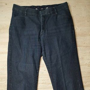 Womens Lee Platinum No Gap Waistband Denim Jeans Mid Rise Waist 34 Pants